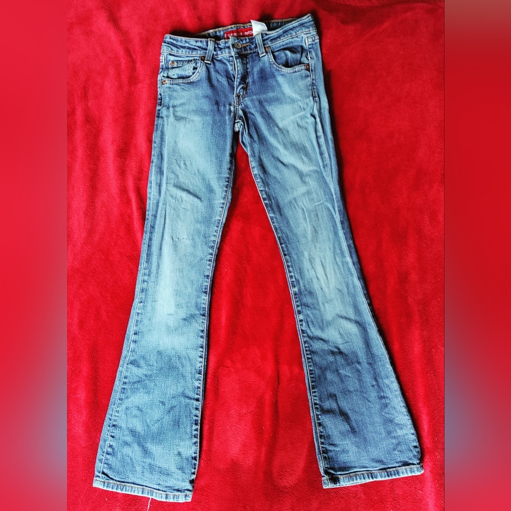 Levi's 518 SuperLow Stretch Blue Jeans 30" inseam 26“ waist Size 1 Jr M